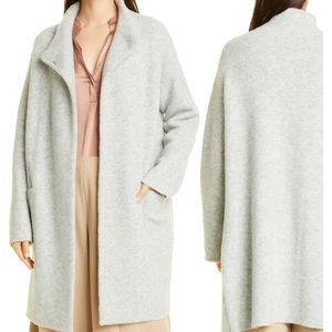Vince alpaca coat grey clean edge